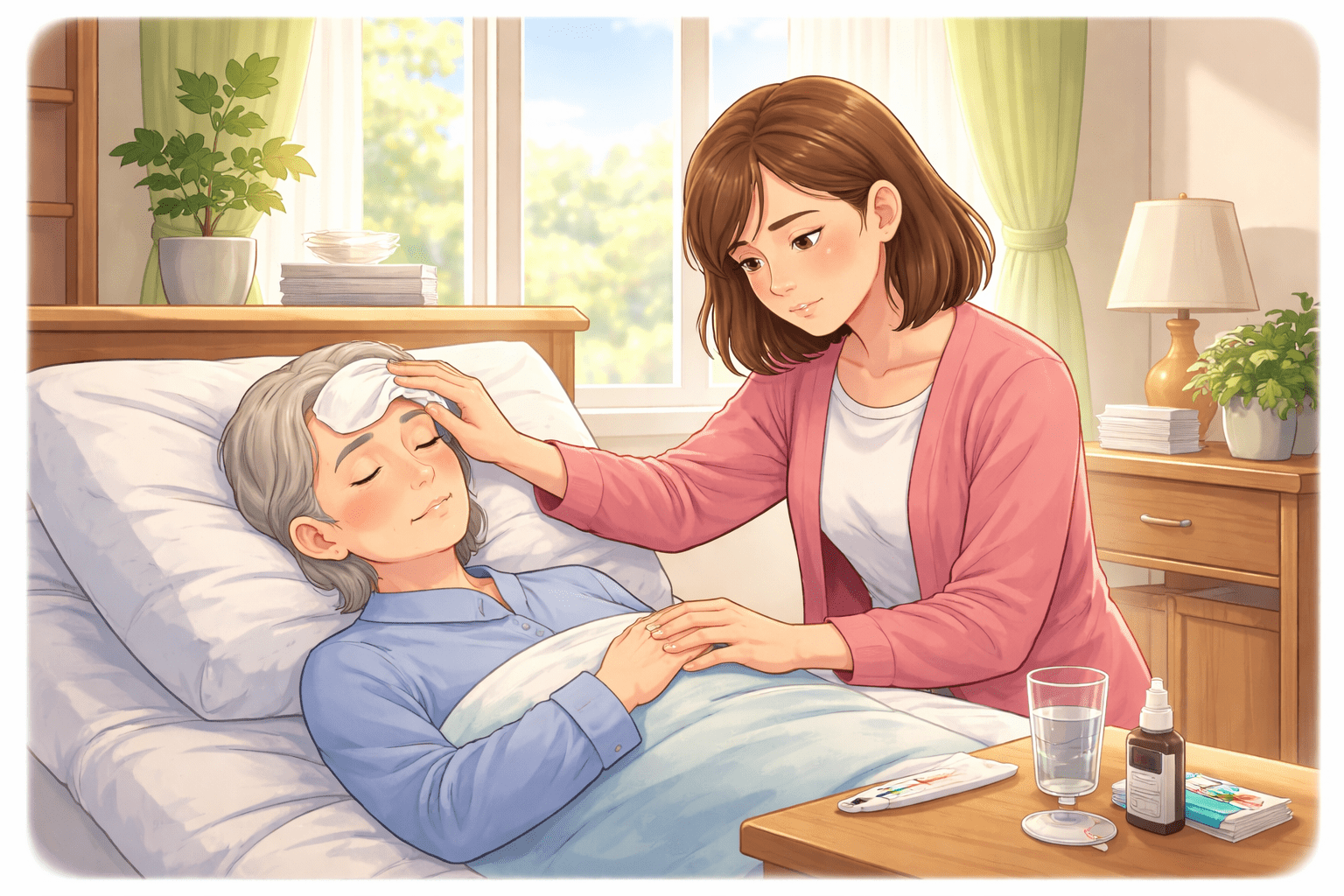 傷病手当 家族の看病